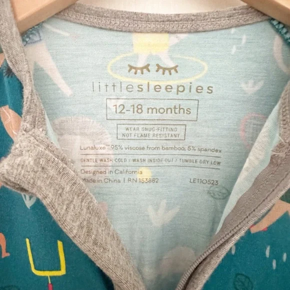 Little Sleepies | Jungle Gym Bamboo Zippy 12-18 months - Picture 4 of 8